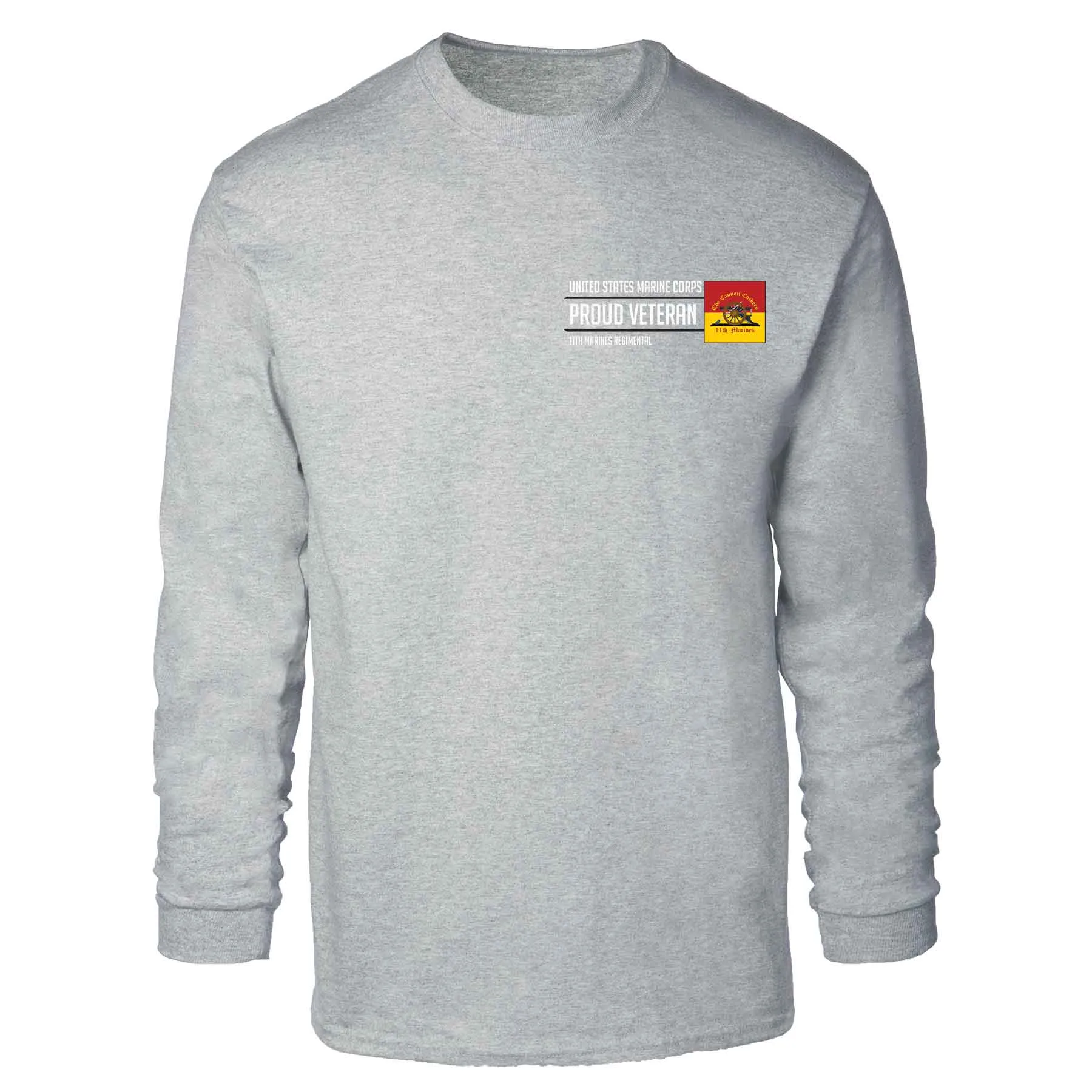 11th Marines Regimental Proud Veteran Long Sleeve T-shirt