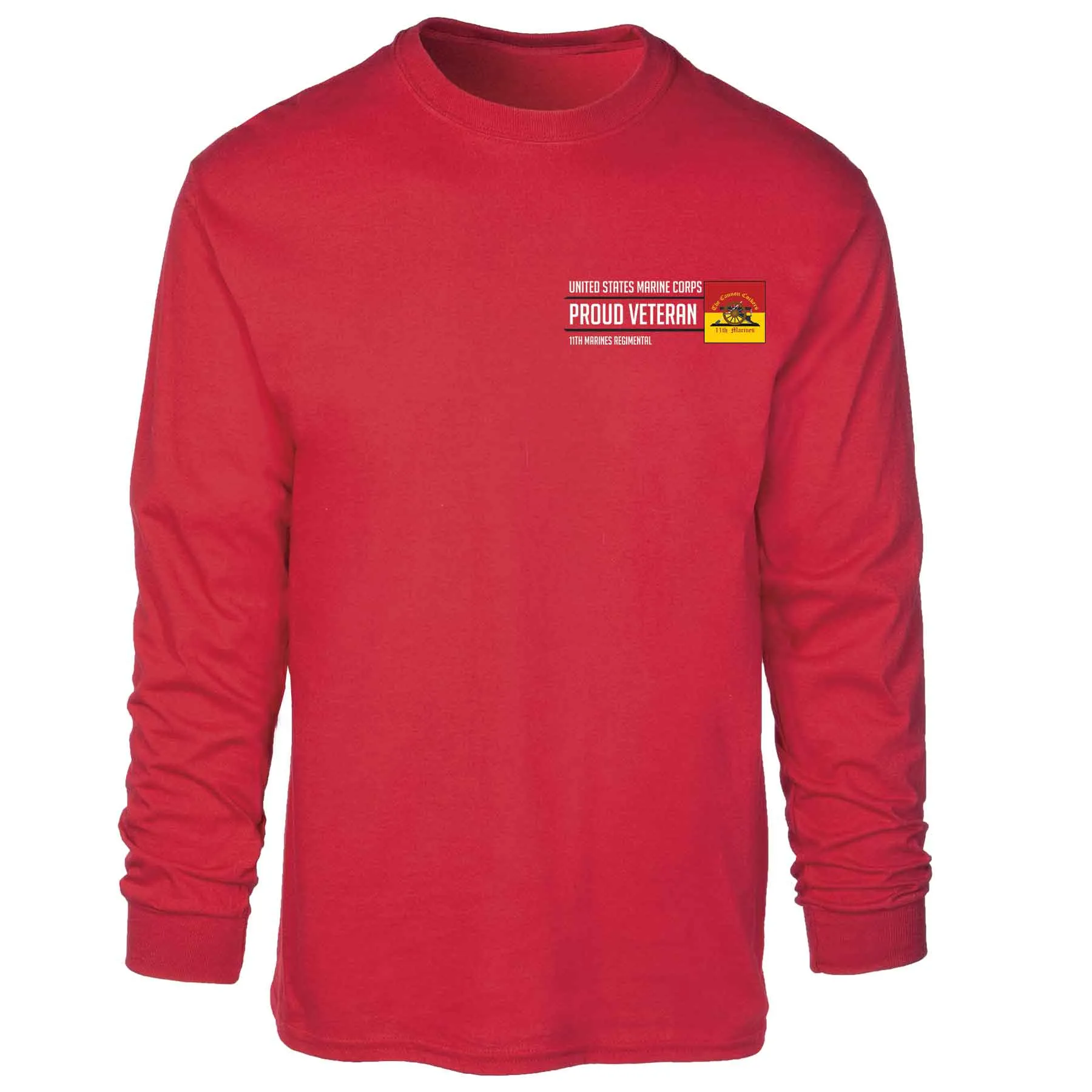 11th Marines Regimental Proud Veteran Long Sleeve T-shirt