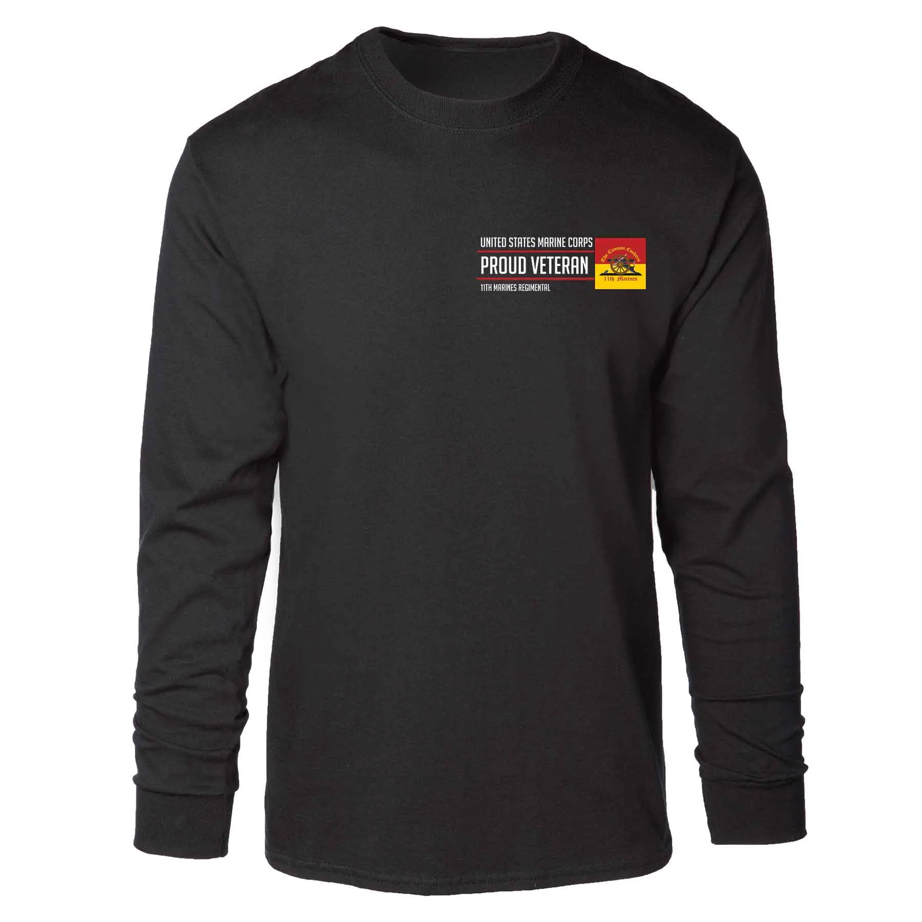 11th Marines Regimental Proud Veteran Long Sleeve T-shirt