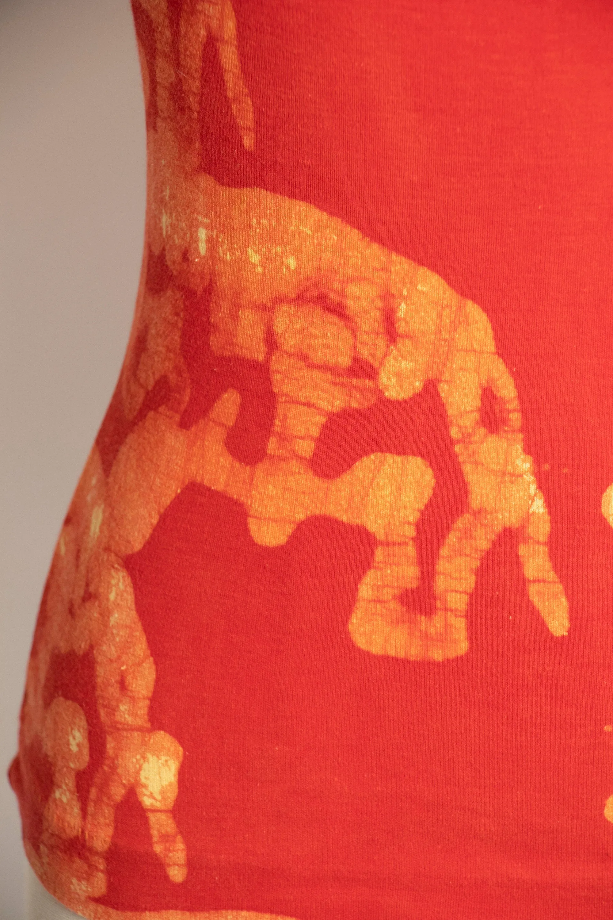 1970s T-Shirt Elephant Printed India Cotton Tee XS