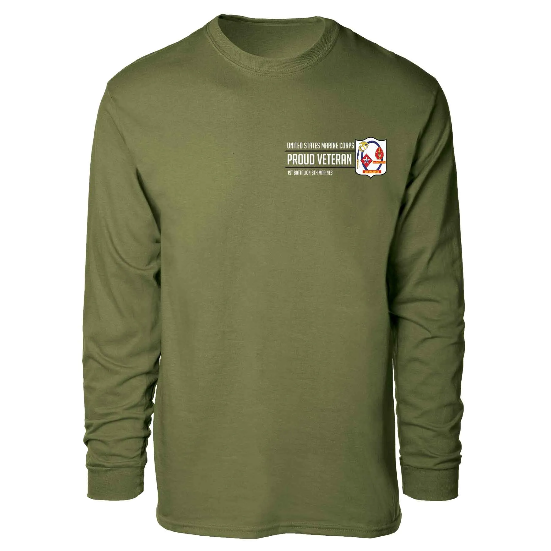 1st Battalion 6th Marines Proud Veteran Long Sleeve T-shirt