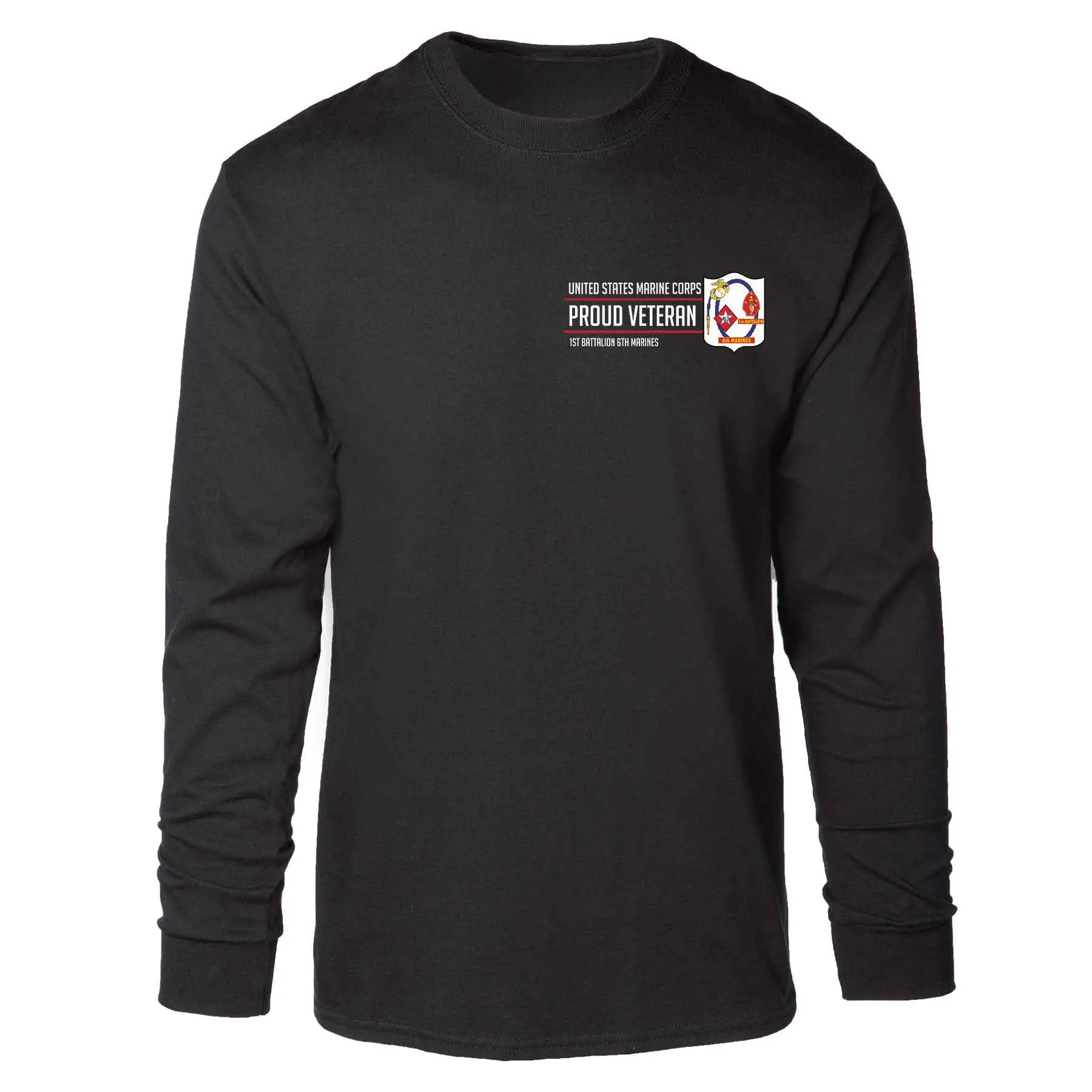 1st Battalion 6th Marines Proud Veteran Long Sleeve T-shirt