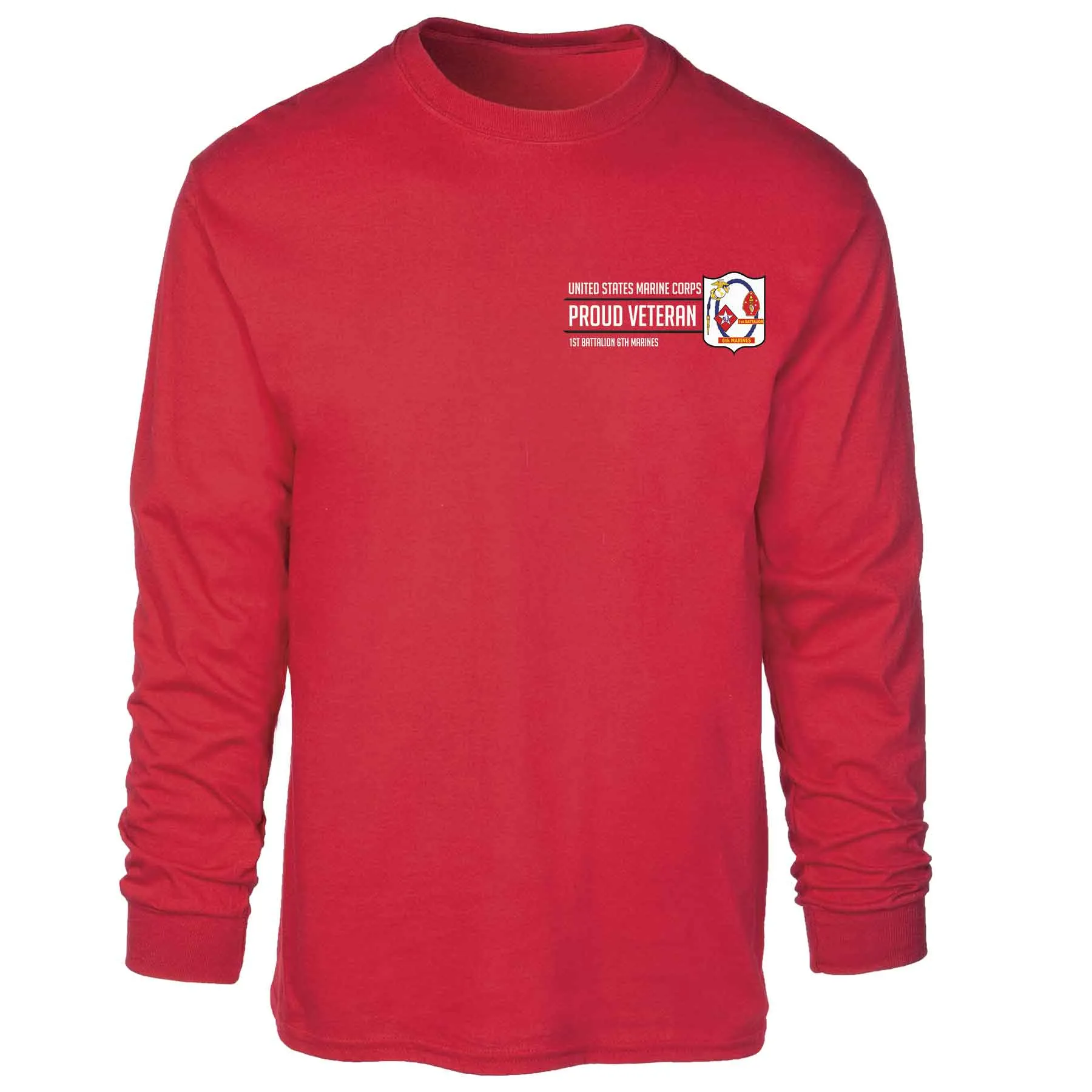 1st Battalion 6th Marines Proud Veteran Long Sleeve T-shirt