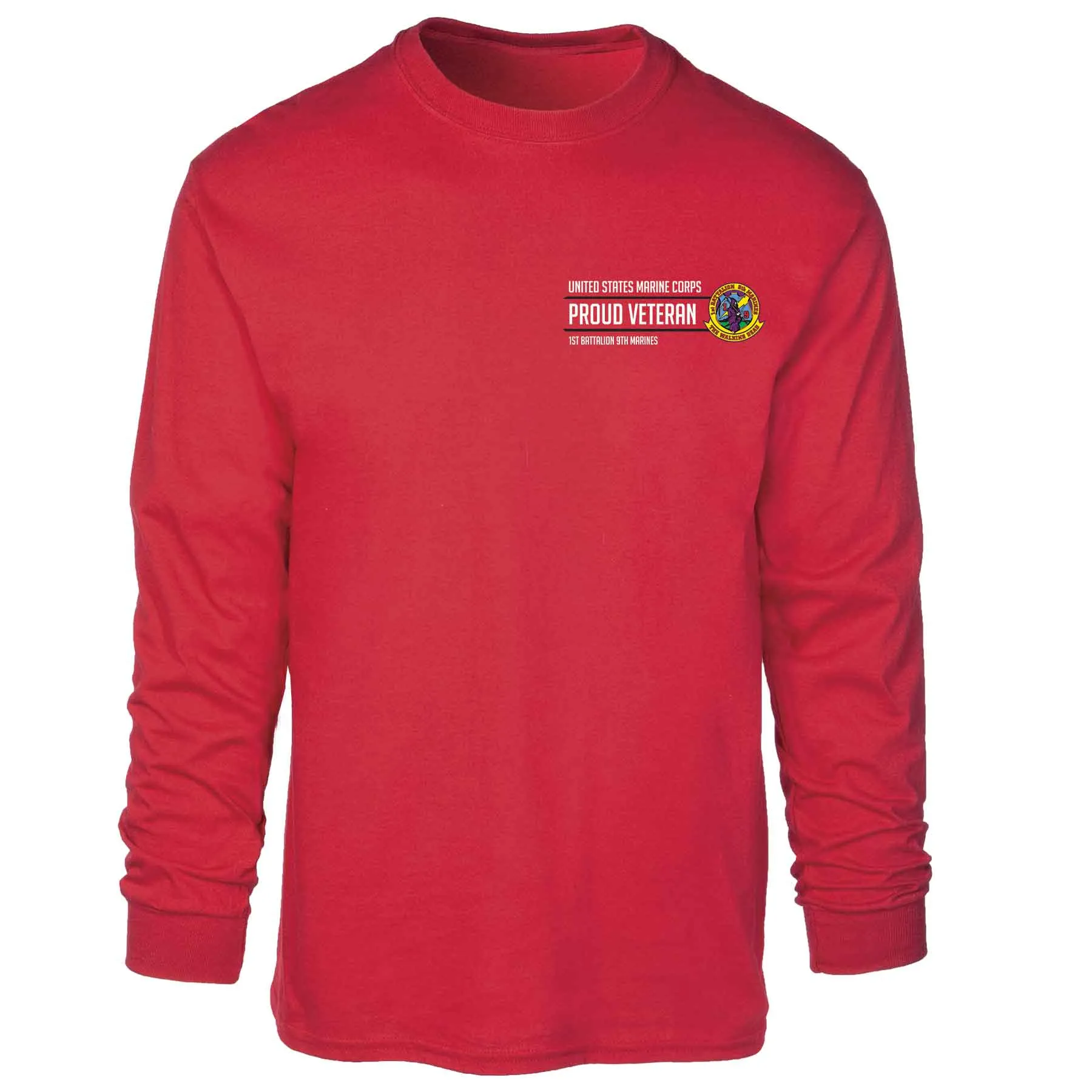 1st Battalion 9th Marines Proud Veteran Long Sleeve T-shirt