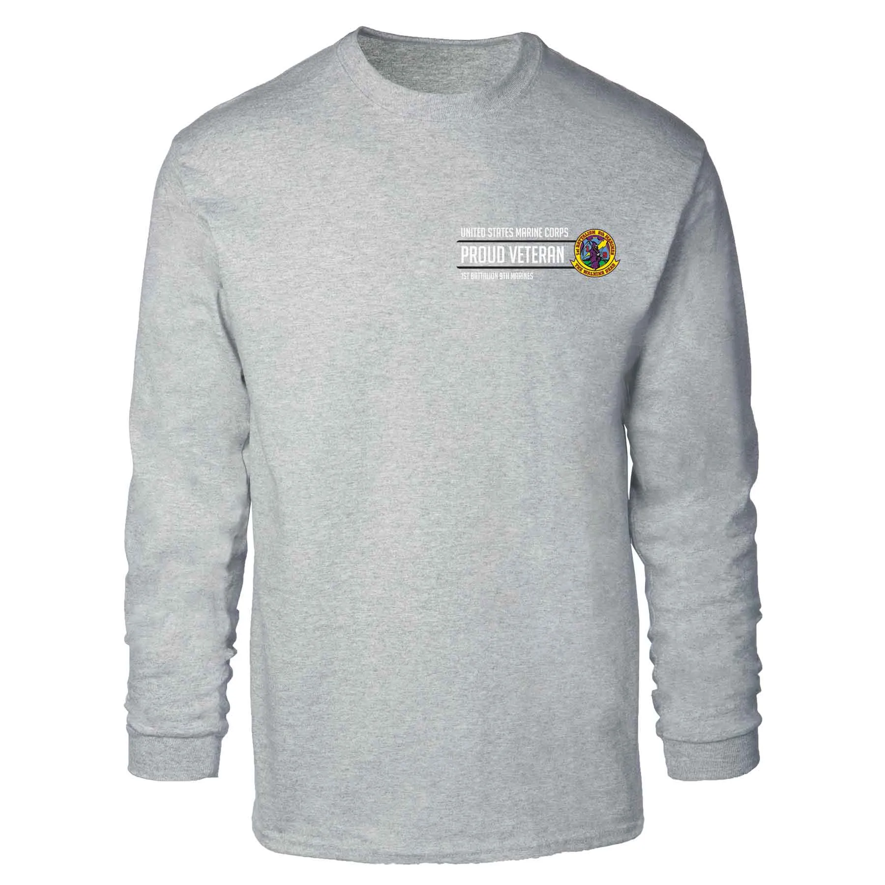 1st Battalion 9th Marines Proud Veteran Long Sleeve T-shirt