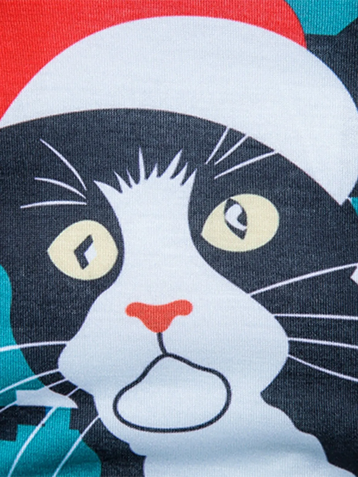 3D Cat Geometric Crew Neck Shirt