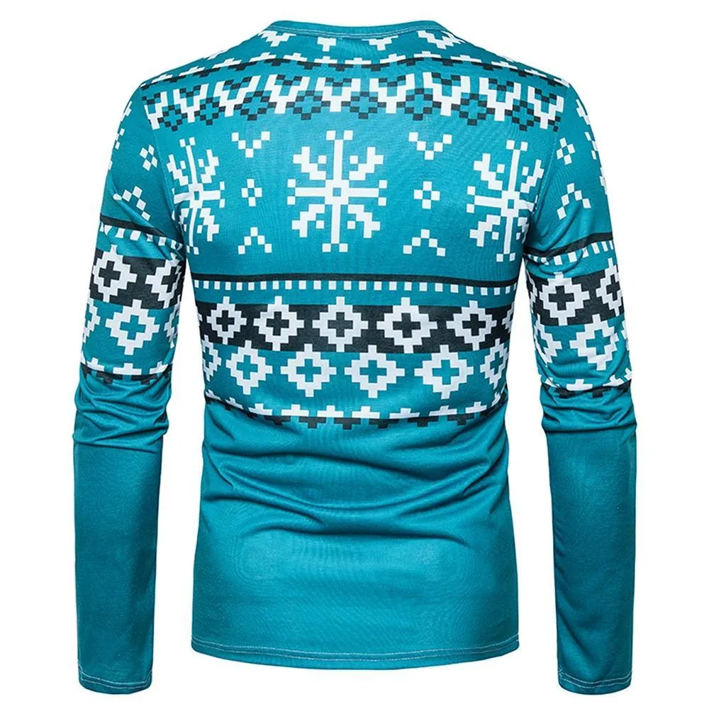 3D Cat Geometric Crew Neck Shirt