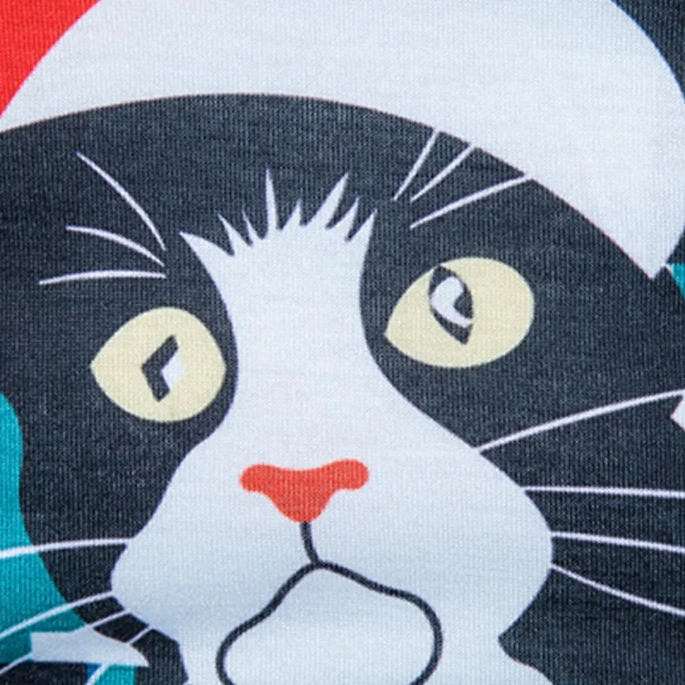 3D Cat Geometric Crew Neck Shirt