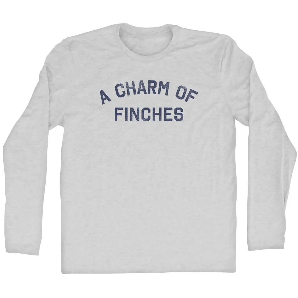 A Charm Of Finches Adult Cotton Long Sleeve T-shirt