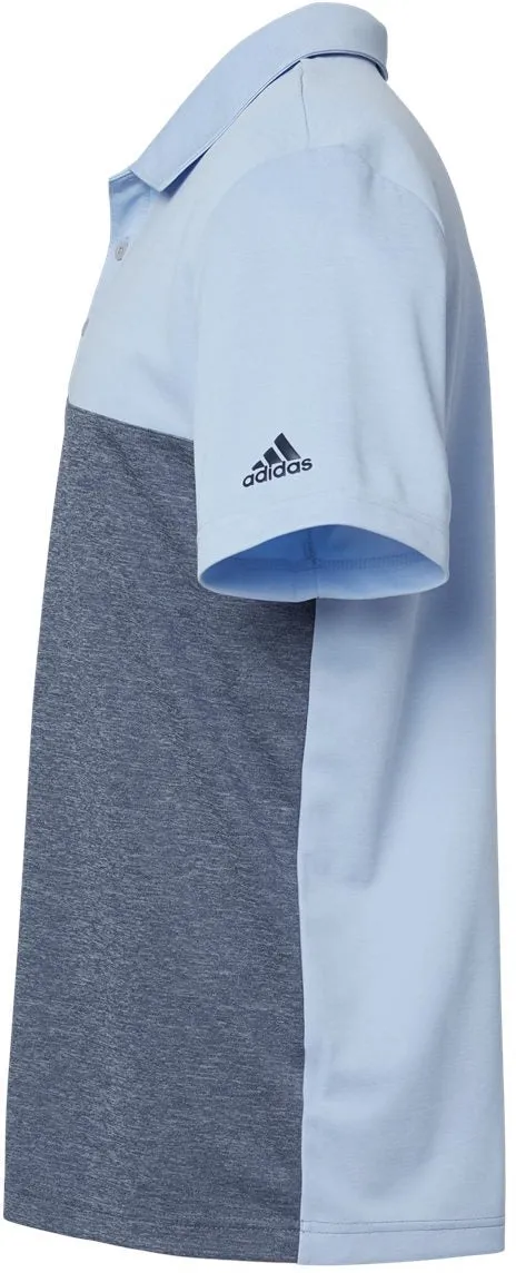 Adidas Heathered Colorblock 3-Stripes Sport Shirt