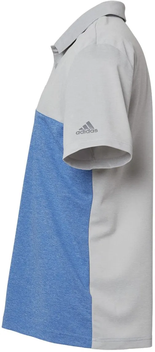 Adidas Heathered Colorblock 3-Stripes Sport Shirt
