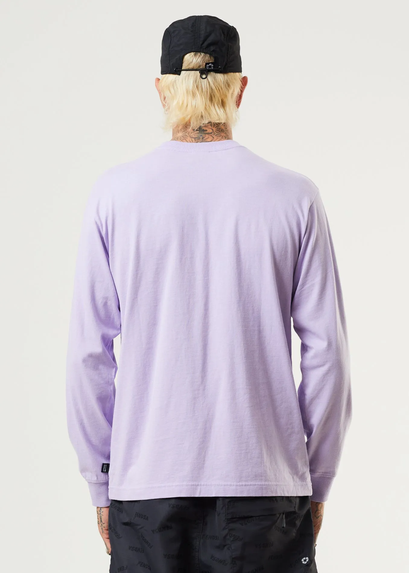 AFENDS Mens Wahzoo - Long Sleeve Graphic T-Shirt - Tulip