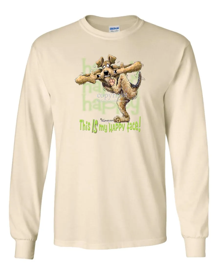 Airedale Terrier - 2 - Who's A Happy Dog - Long Sleeve T-Shirt
