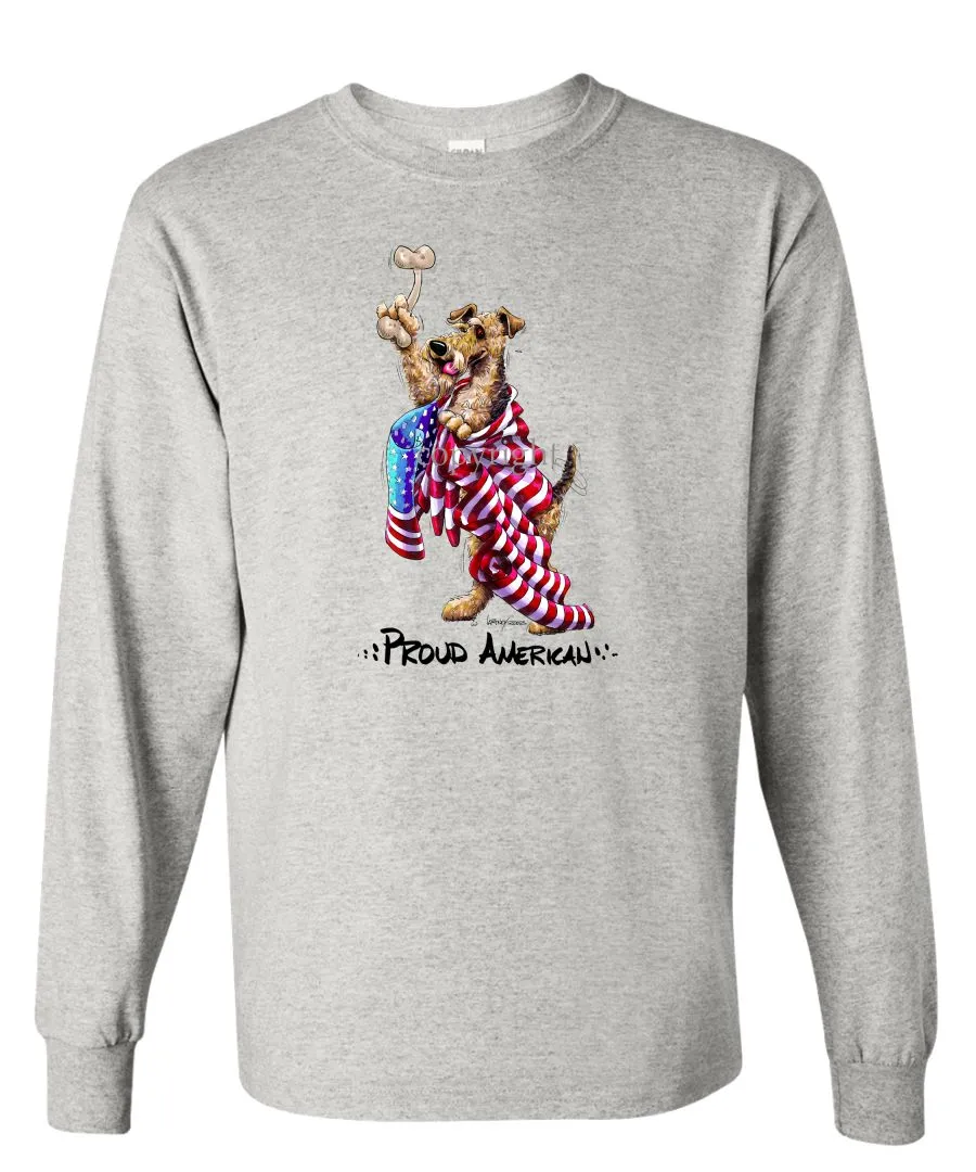 Airedale Terrier - Proud American - Long Sleeve T-Shirt