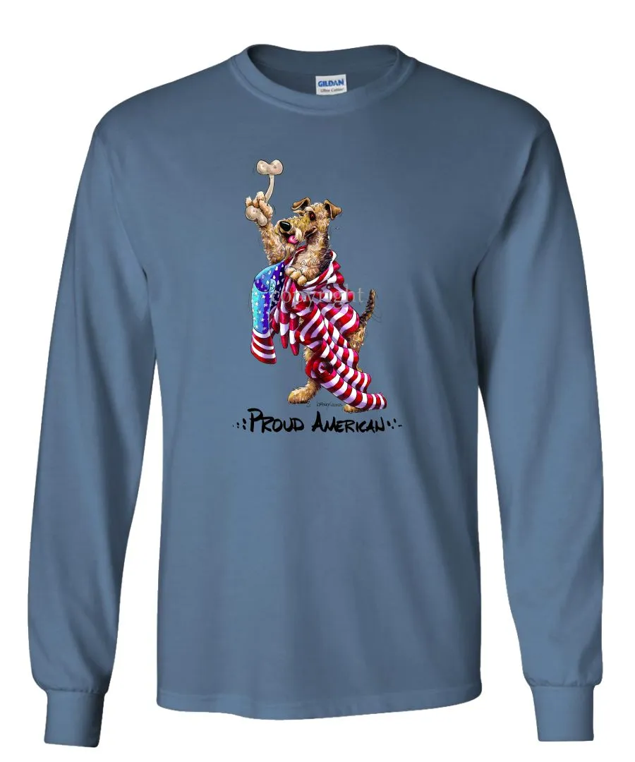 Airedale Terrier - Proud American - Long Sleeve T-Shirt