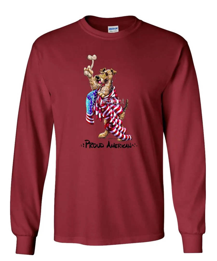 Airedale Terrier - Proud American - Long Sleeve T-Shirt