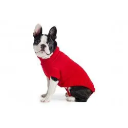 Ancol - Cable Knit Jumper - Red - Small (30cm)