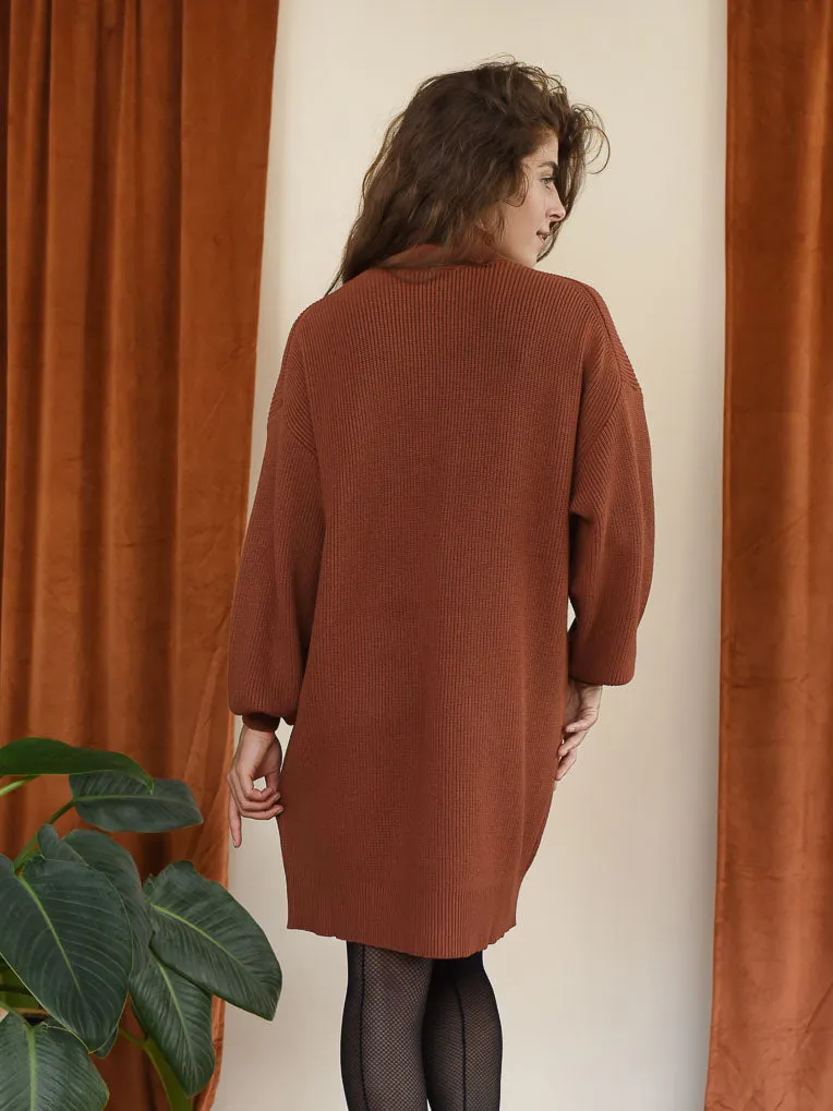 Astrid Caramel Sweater Knit Dress