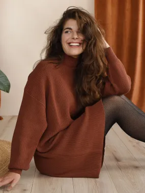 Astrid Caramel Sweater Knit Dress