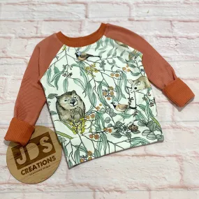 Aussie Animal Jumper - Size Small (12m-3y) - Wombat & Friends