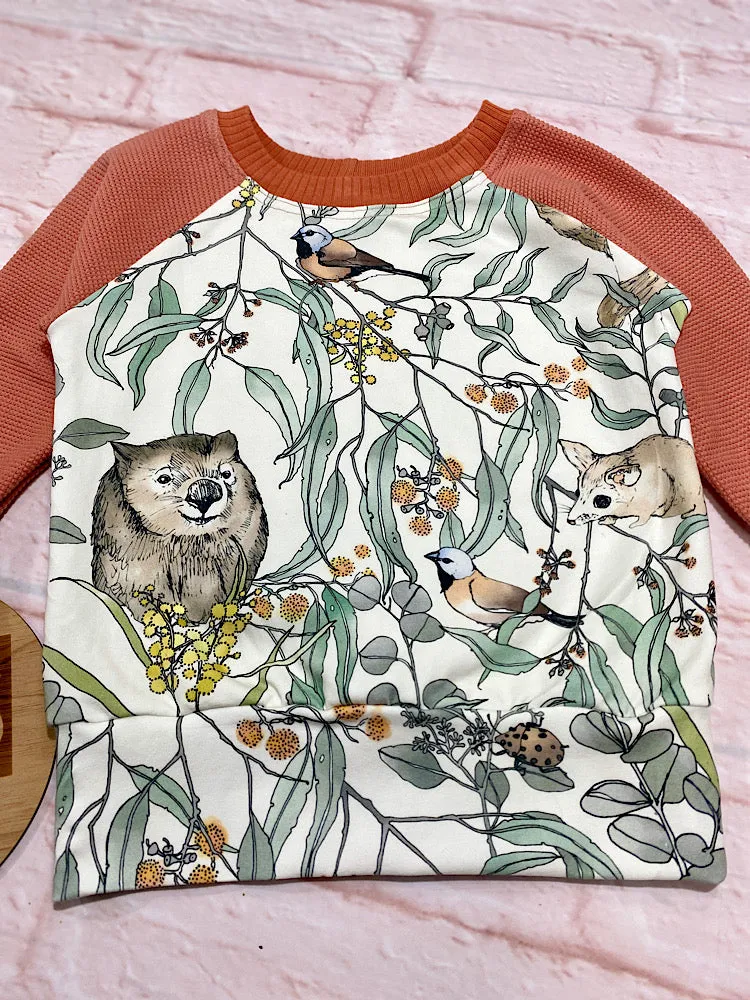 Aussie Animal Jumper - Size Small (12m-3y) - Wombat & Friends
