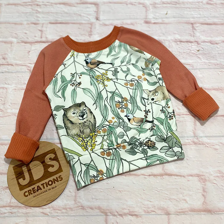 Aussie Animal Jumper - Size Small (12m-3y) - Wombat & Friends