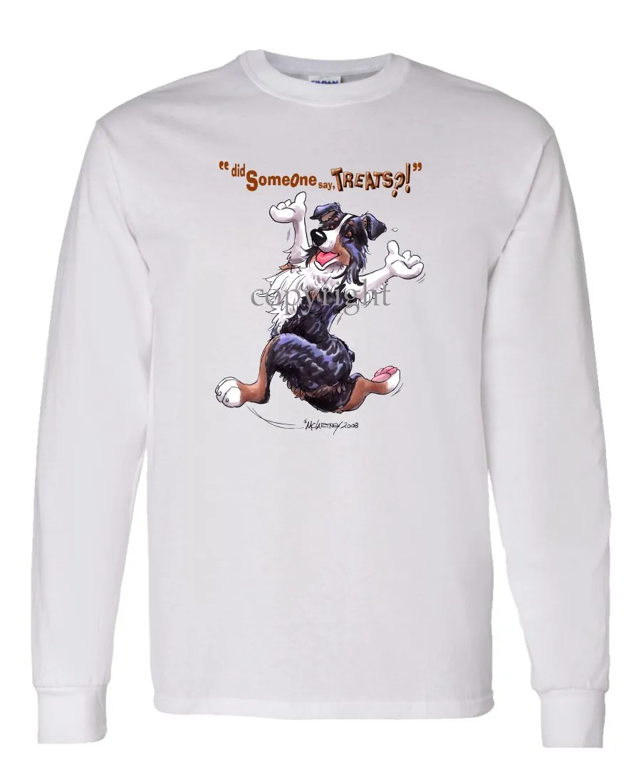 Australian Shepherd  Black Tri - Treats - Long Sleeve T-Shirt