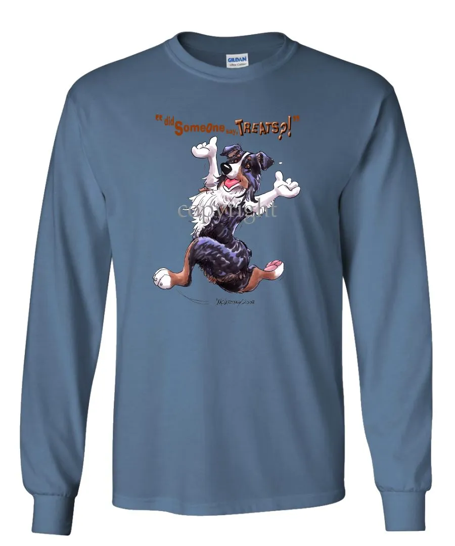 Australian Shepherd  Black Tri - Treats - Long Sleeve T-Shirt
