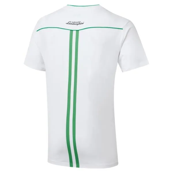 Automobili Lamborghini Squadra Corse Men's Travel T-Shirt - Orange/White/Green