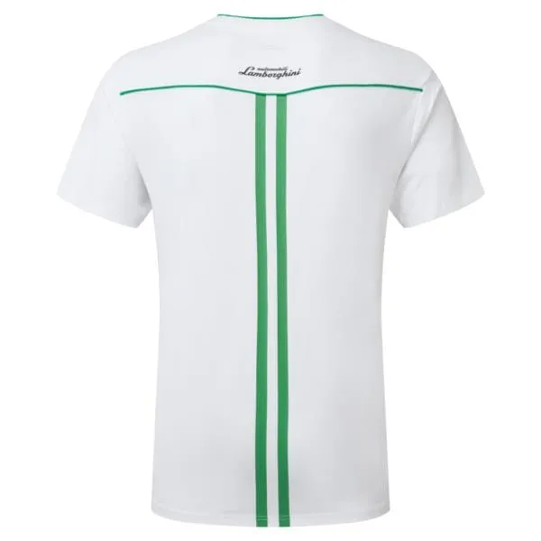 Automobili Lamborghini Squadra Corse Men's Travel T-Shirt - Orange/White/Green