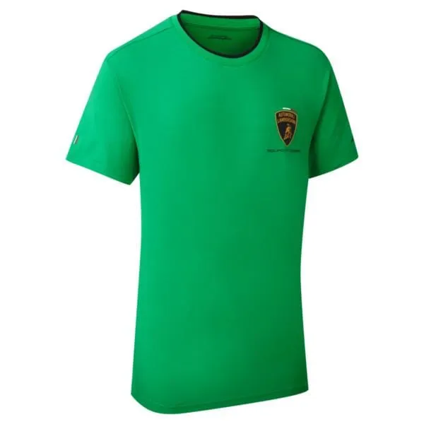 Automobili Lamborghini Squadra Corse Men's Travel T-Shirt - Orange/White/Green