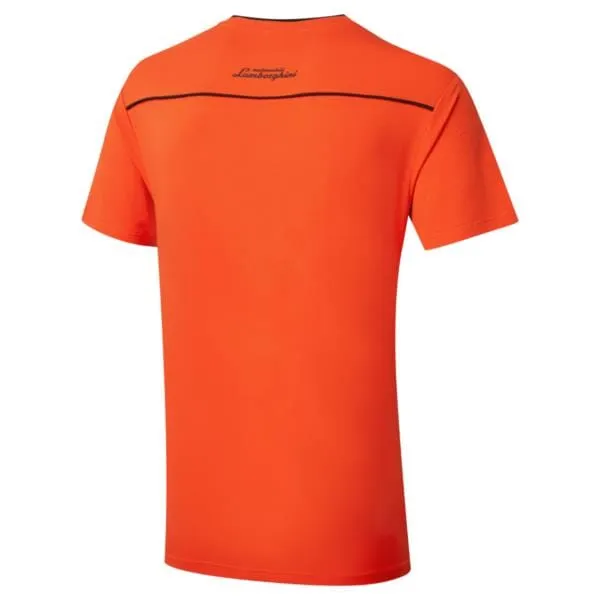 Automobili Lamborghini Squadra Corse Men's Travel T-Shirt - Orange/White/Green