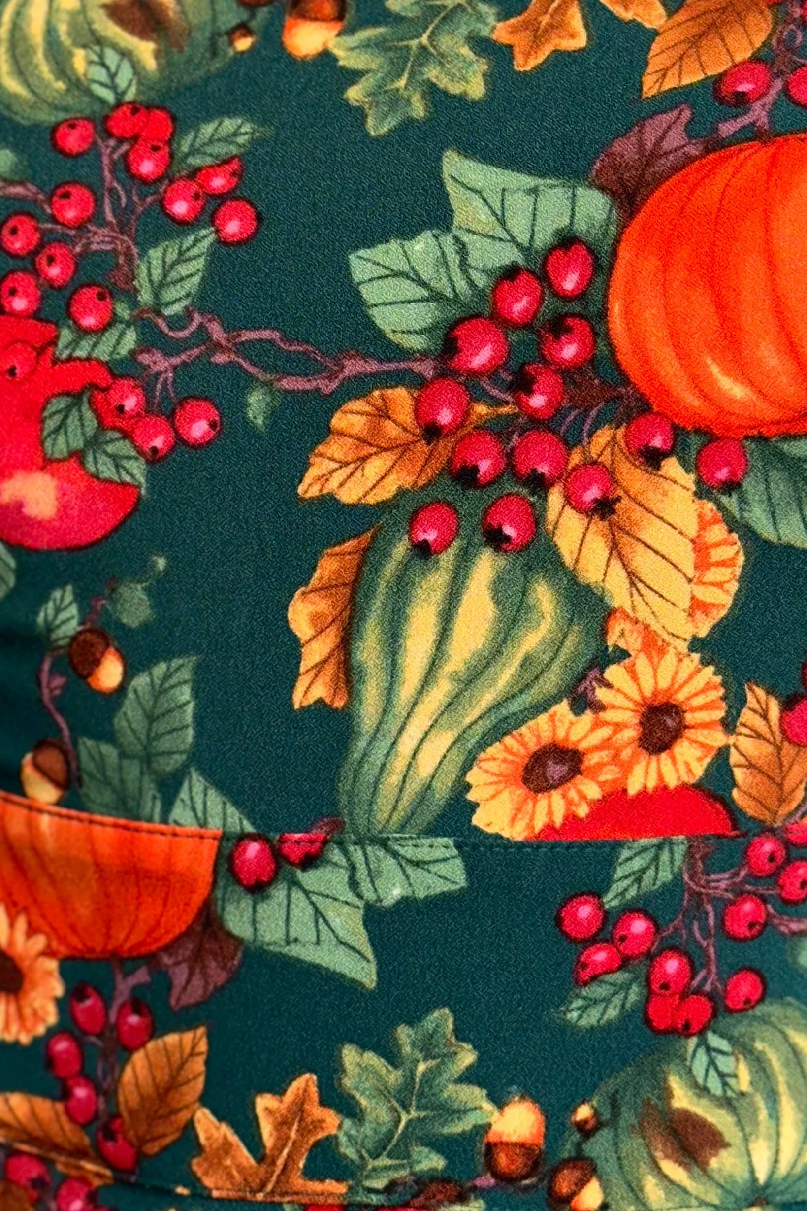 Autumn Leaves Pinafore Dress by Hell Bunny