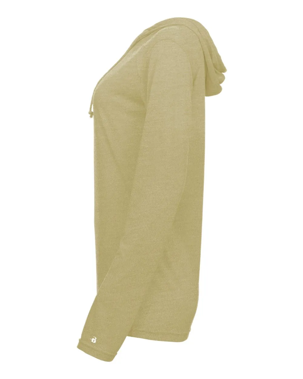 Badger Women's Tri-Blend Surplice Long Sleeve Hooded T-Shirt 4965