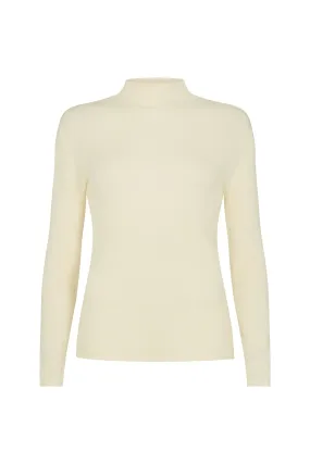 Beatrice Roll Neck Jumper In White