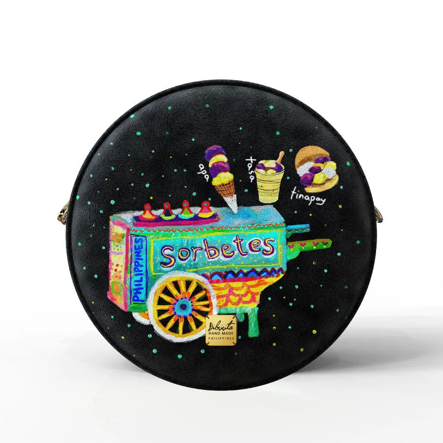 Bibsisita Round Bag Shoulder Bag - Sorbetes - Black