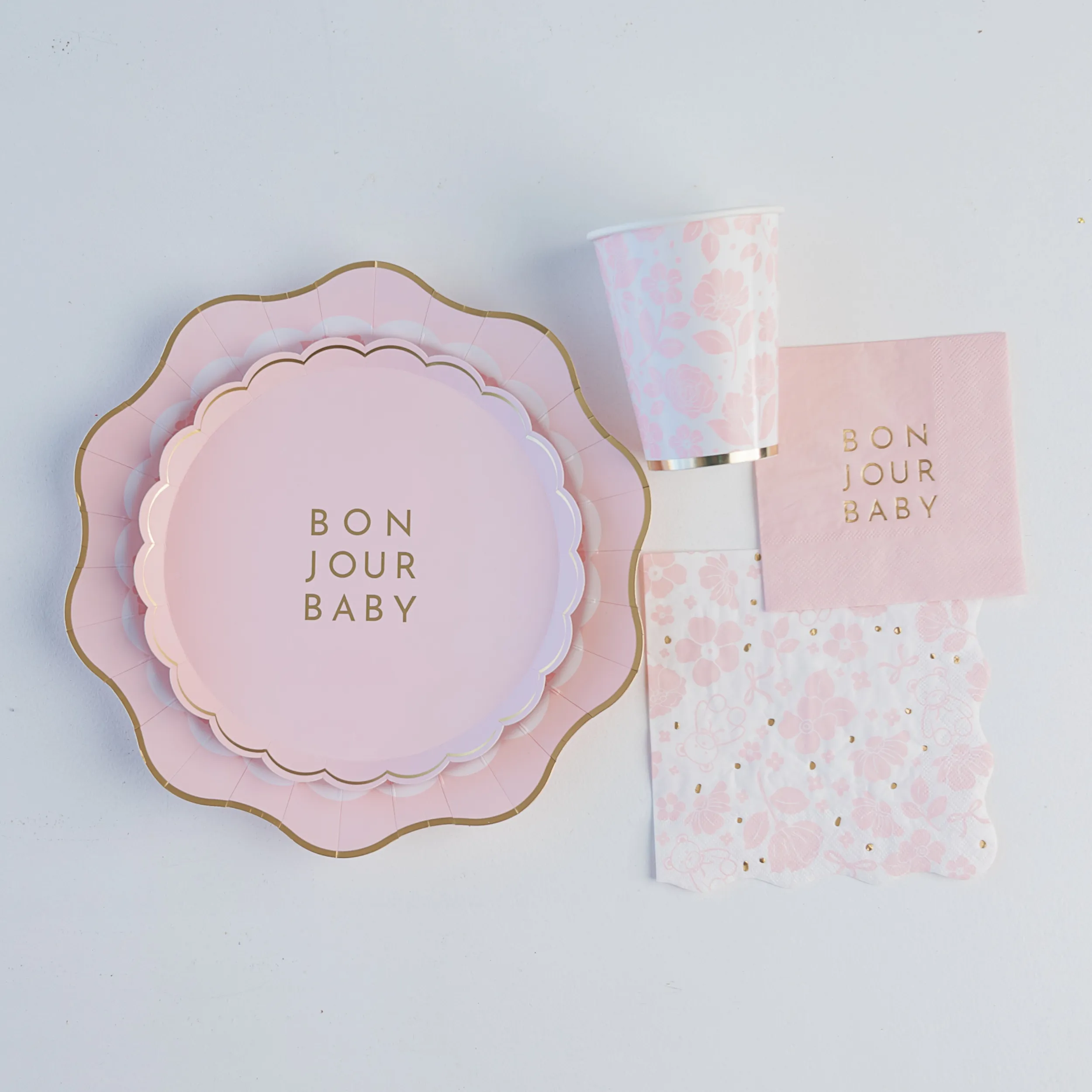 Bonjour Fête - BONJOUR BABY PETAL PINK SMALL PLATES
