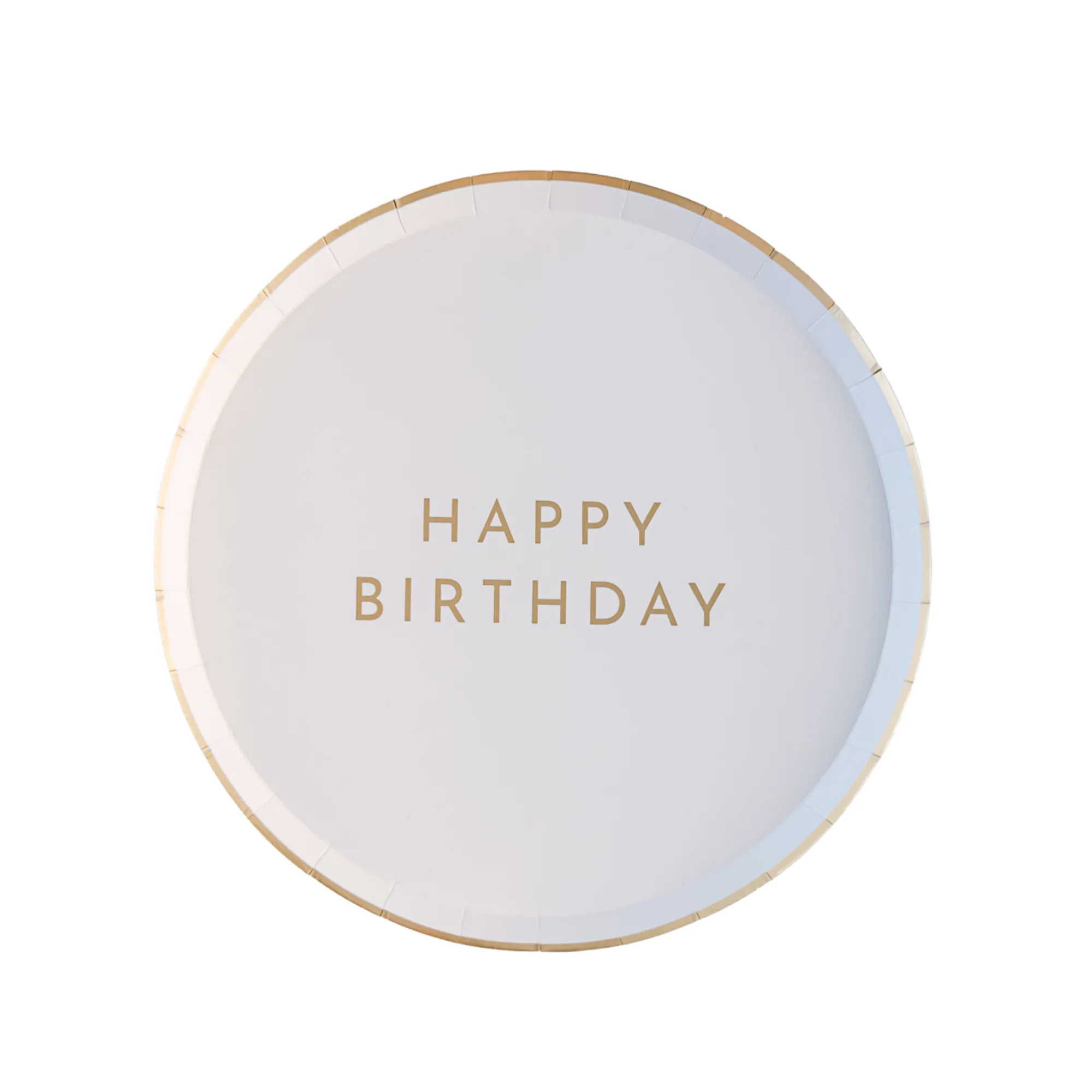 Bonjour Fête - WHITE & GOLD SIGNATURE HAPPY BIRTHDAY SMALL PLATES