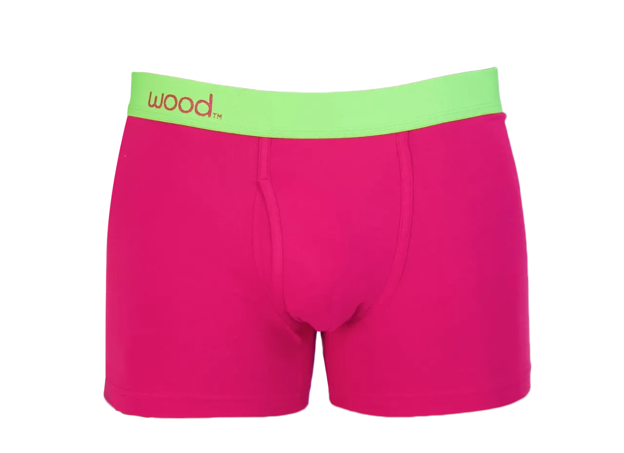 Boxer Brief w/ Fly in Watermelon (Size X-Large) by Wood Underwear