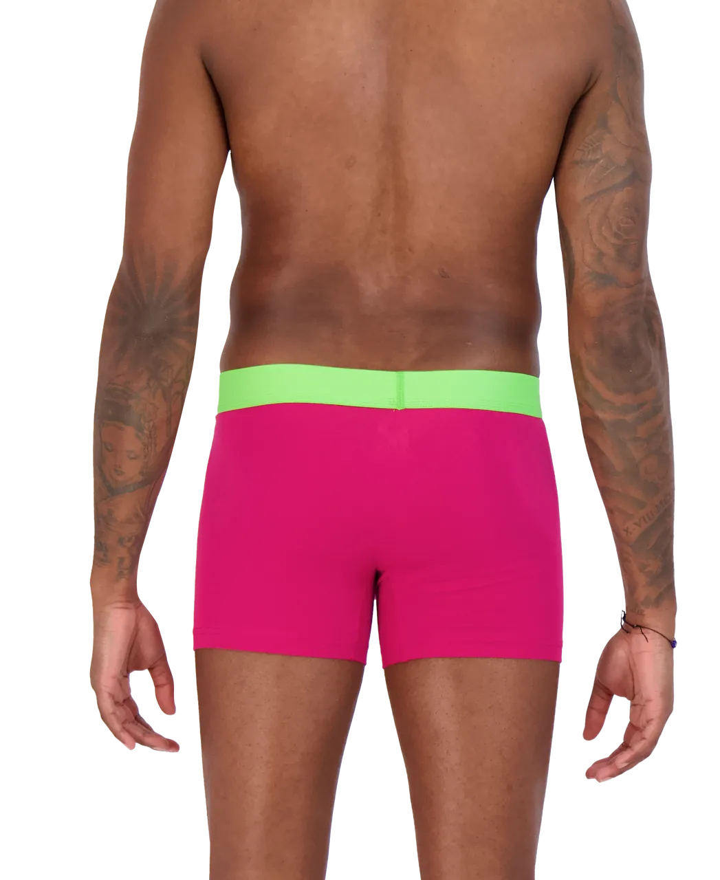 Boxer Brief w/ Fly in Watermelon (Size X-Large) by Wood Underwear