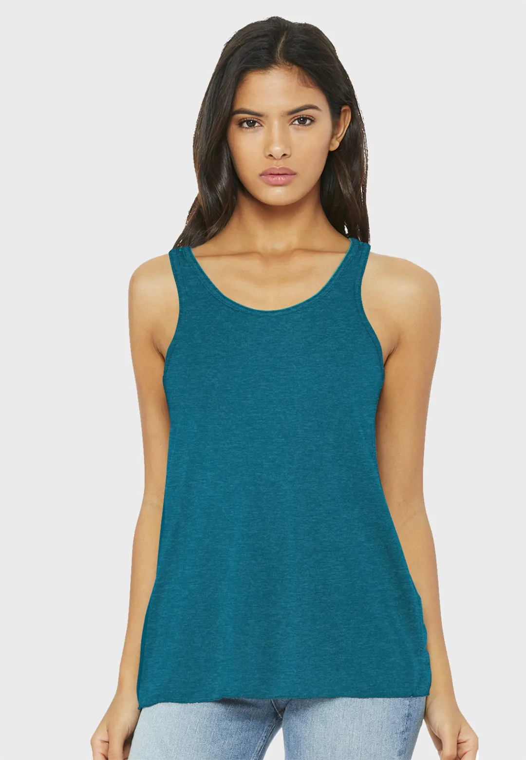 BRHJD BELLA CANVAS  Womens Flowy Racerback Tank (HJ,Dressage) - Teal