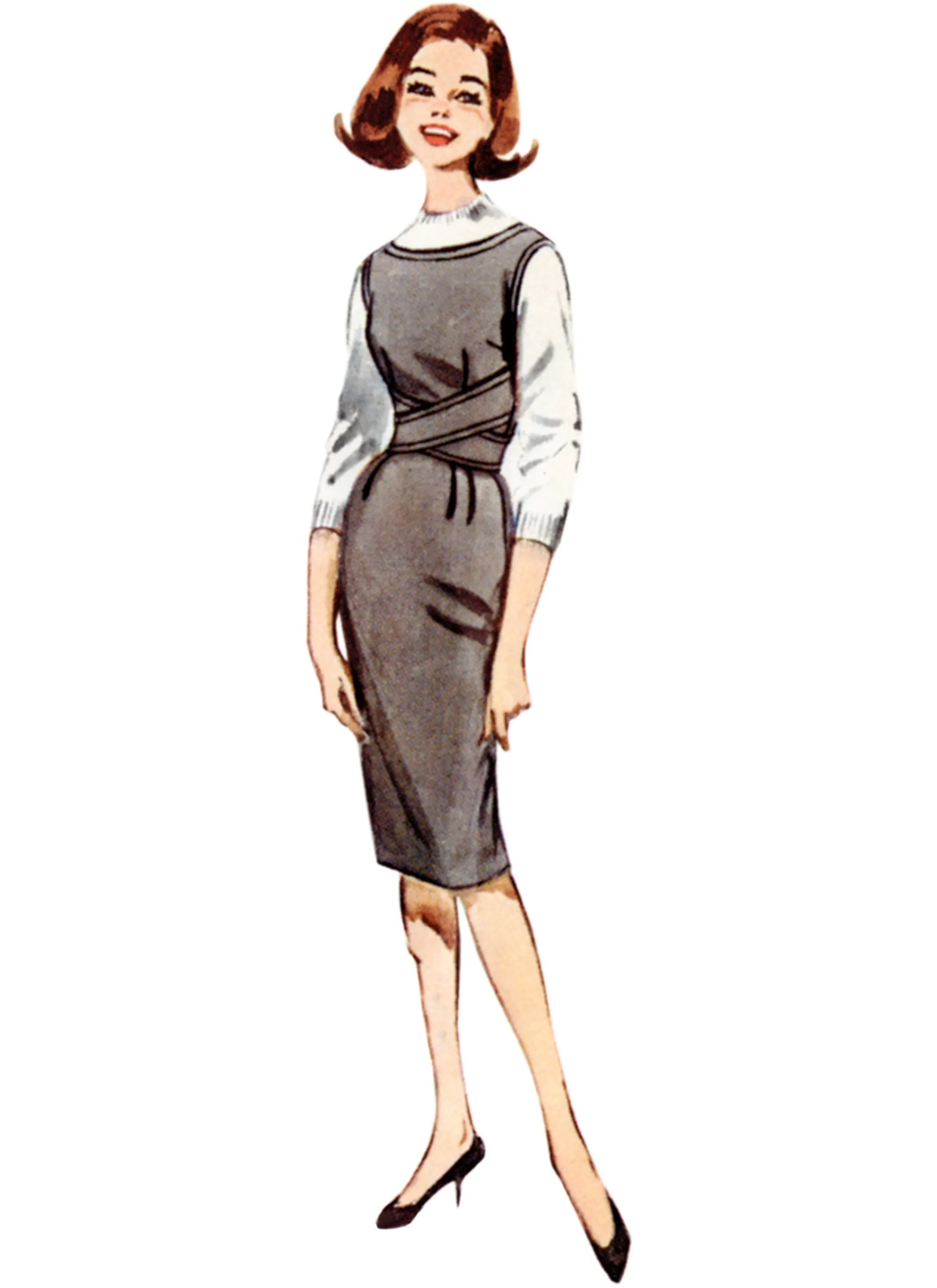 Butterick sewing pattern 6955 Shallow Necked Jumper
