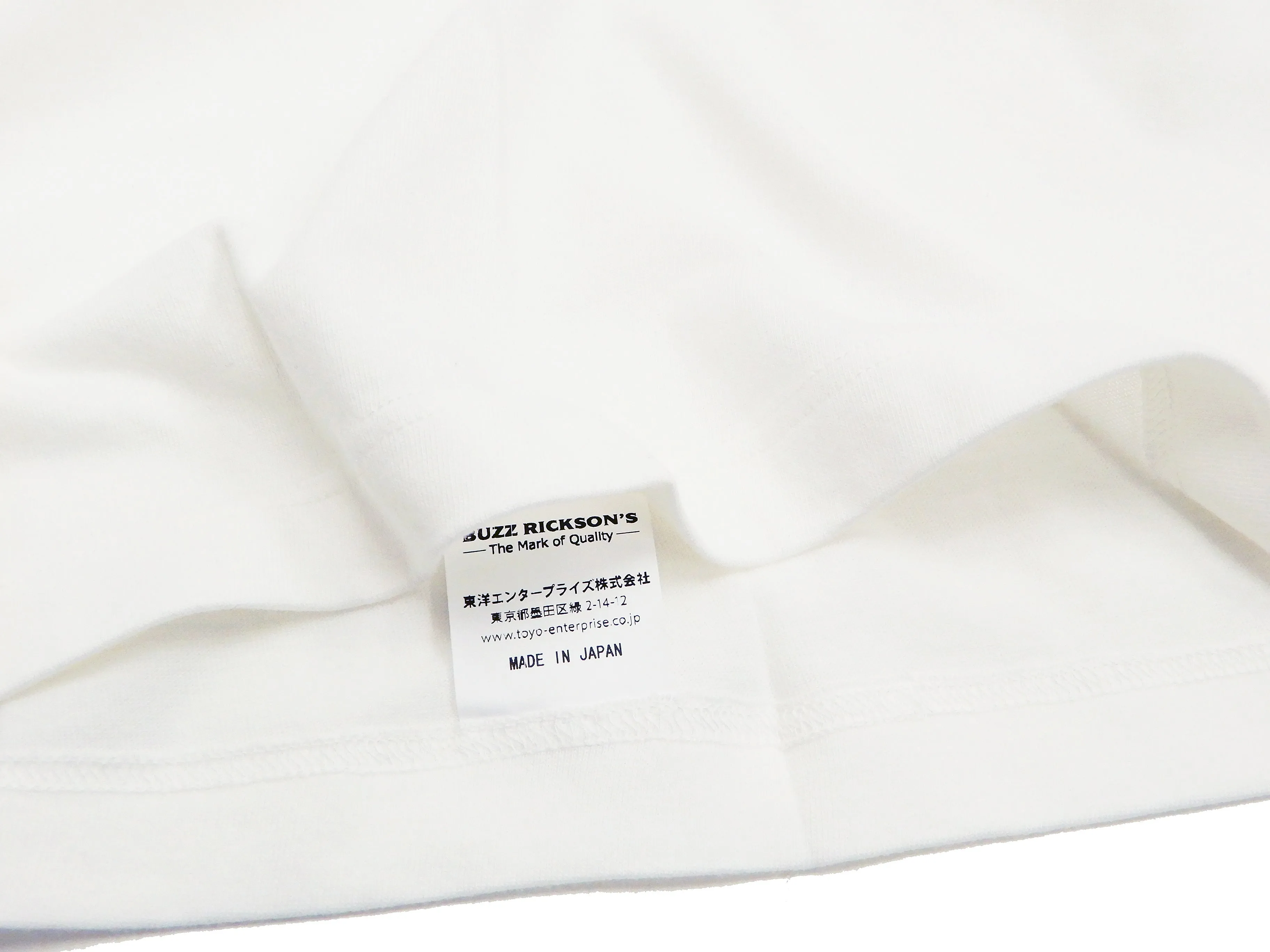 Buzz Rickson T-shirt Men's Plain T shirt Short Sleeve Loopwheel Tee BR78960 101 White