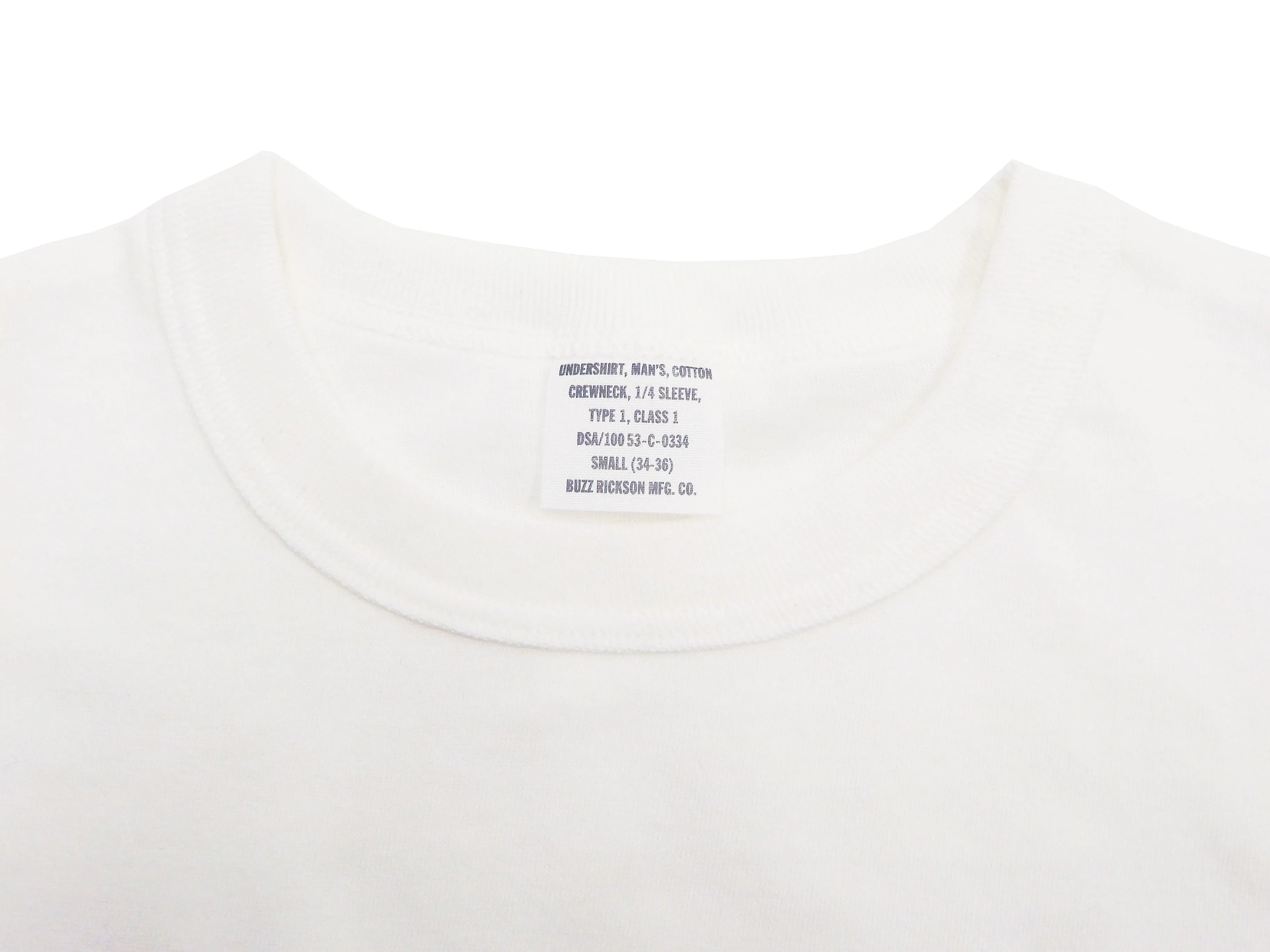 Buzz Rickson T-shirt Men's Plain T shirt Short Sleeve Loopwheel Tee BR78960 101 White