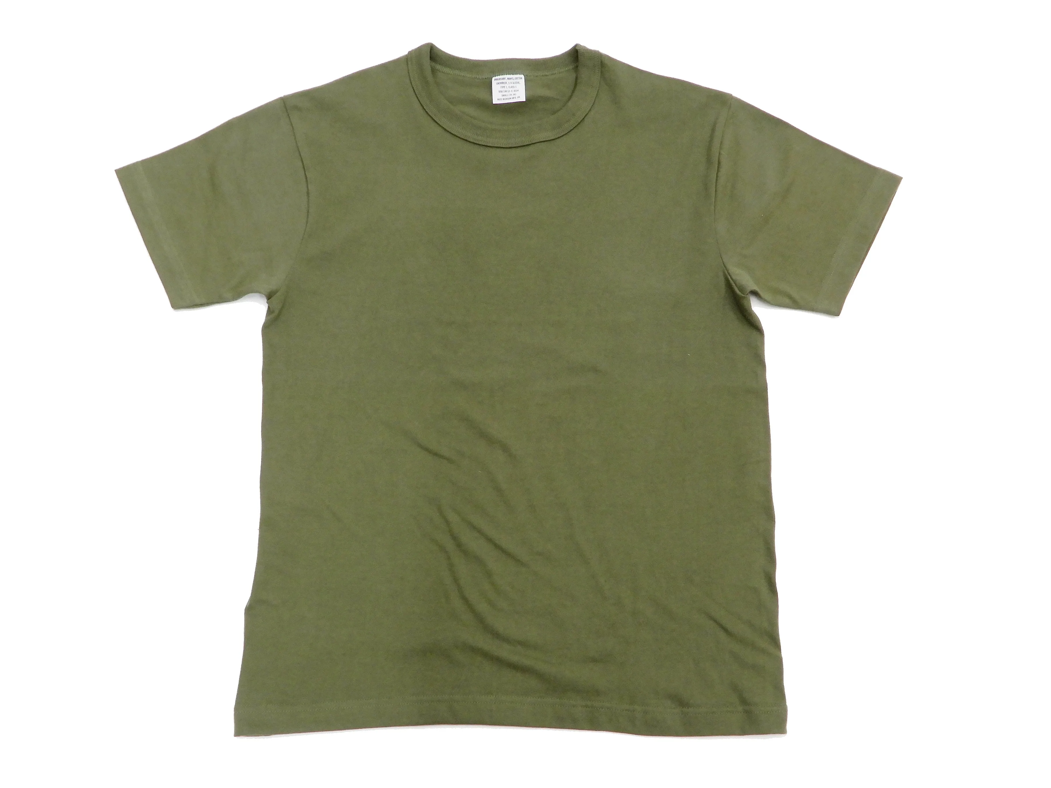 Buzz Rickson T-shirt Men's Plain T shirt Short Sleeve Loopwheel Tee BR78960 149 Olive