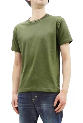 Buzz Rickson T-shirt Men's Plain T shirt Short Sleeve Loopwheel Tee BR78960 149 Olive