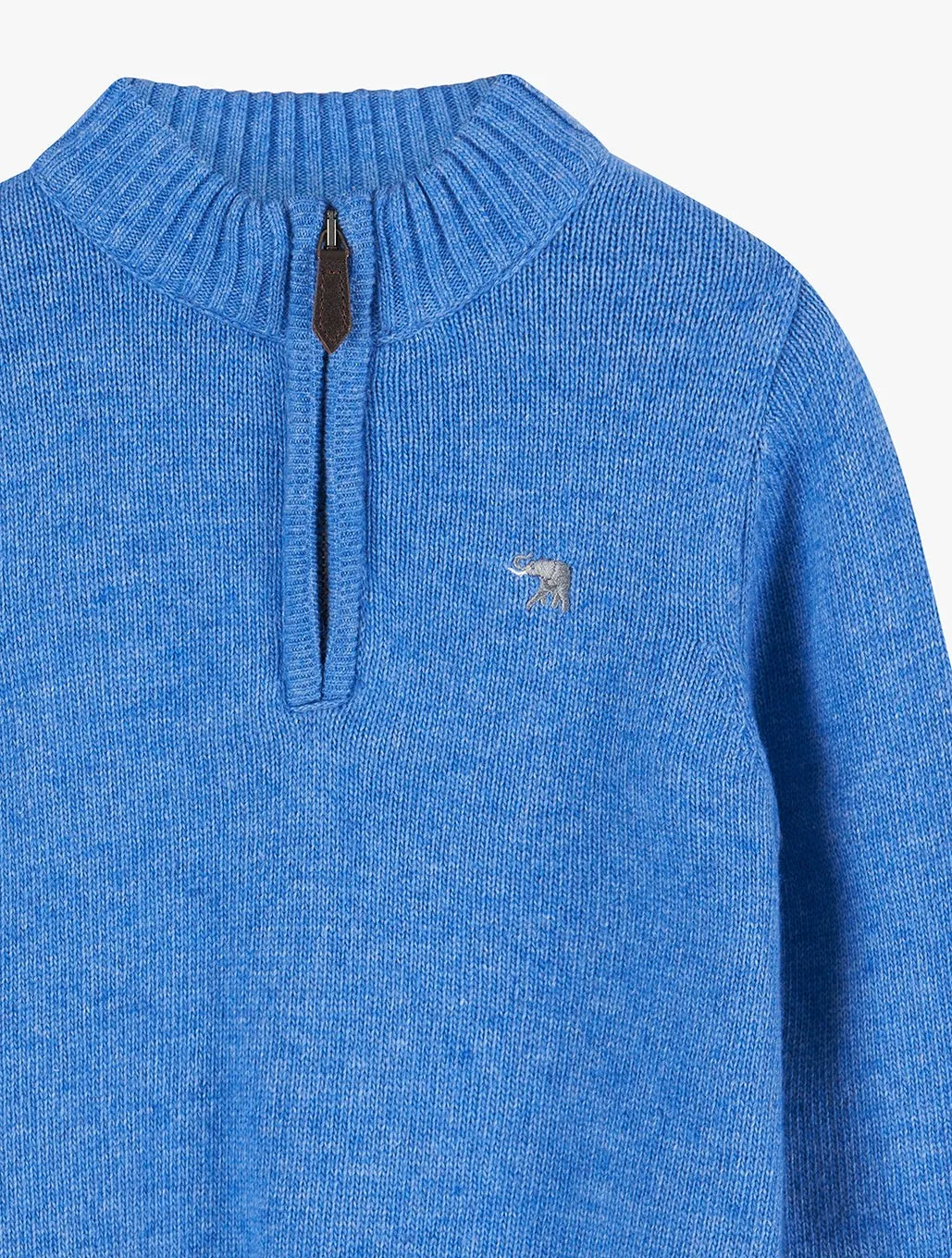 Calum Half-Zip Jumper in Sky Blue