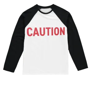 Caution Sublimation Baseball Long Sleeve T-Shirt