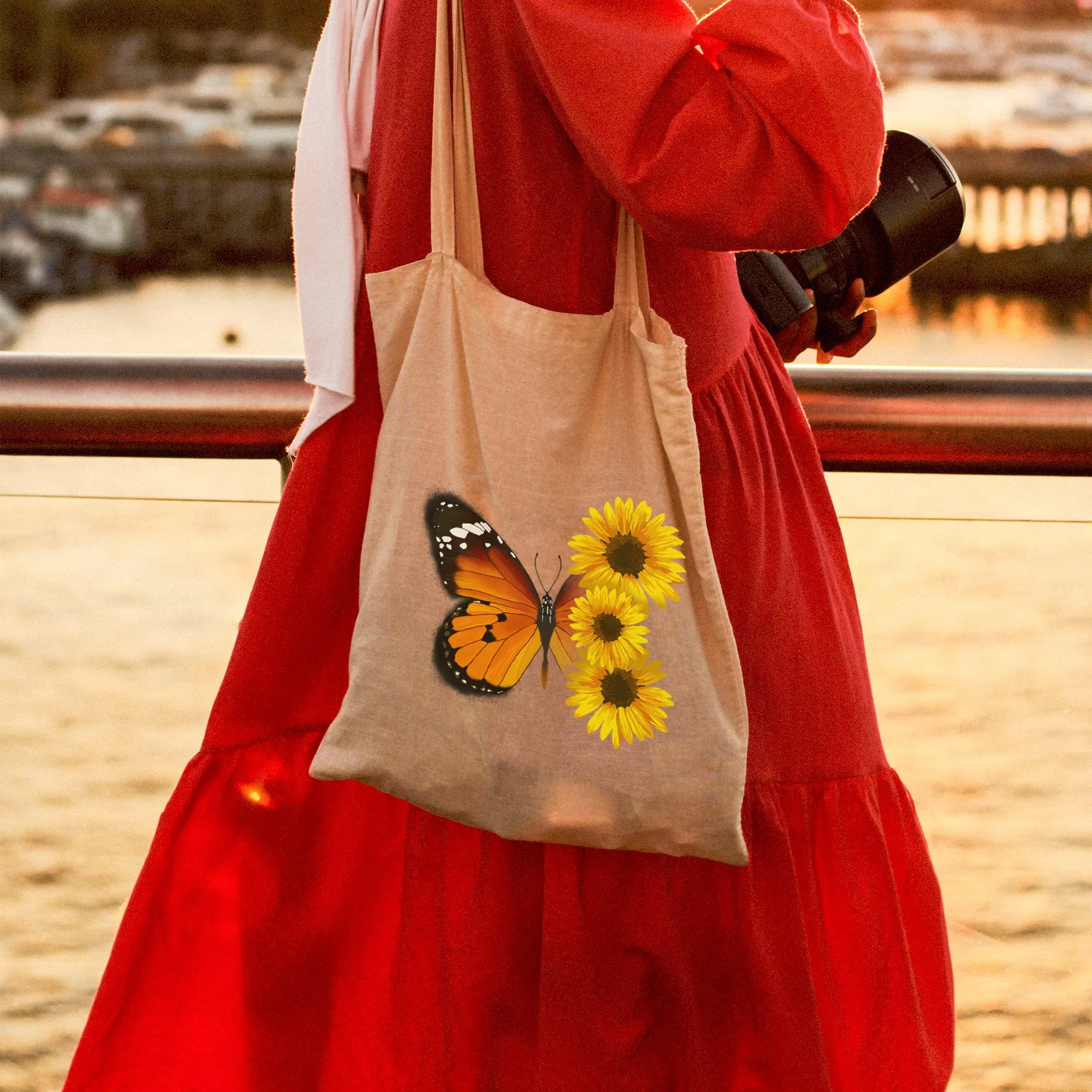 Chamomile butterfly Tote Bag