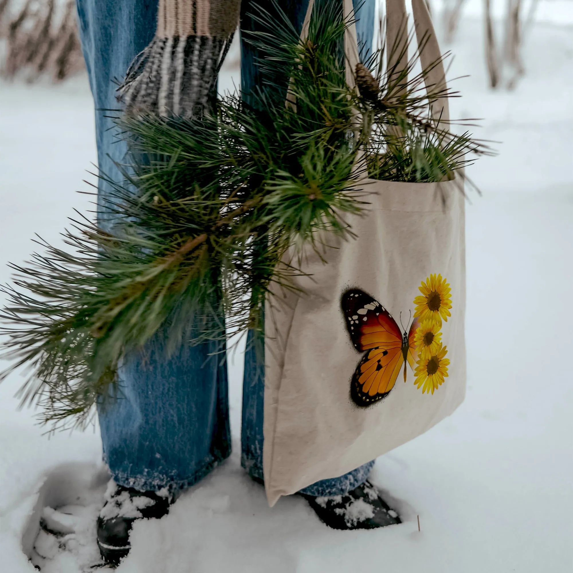 Chamomile butterfly Tote Bag